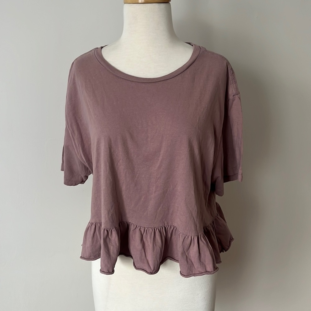 Wild Fable Ruffled Crop Tee
